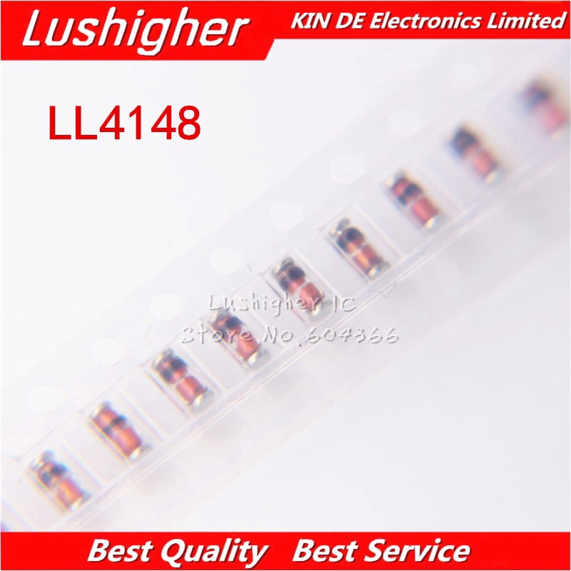 100pcs LL4148 LL34 4148 SOD-80 1N4148 IN4148 Switching Diode SMD จัดส่งฟรี