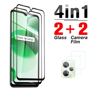 4IN1 Full Cover Lens Screen Protector Protective Glass For OPPO Realme C35 C 35 RealmeC35 Rlmi Tempered Film On For