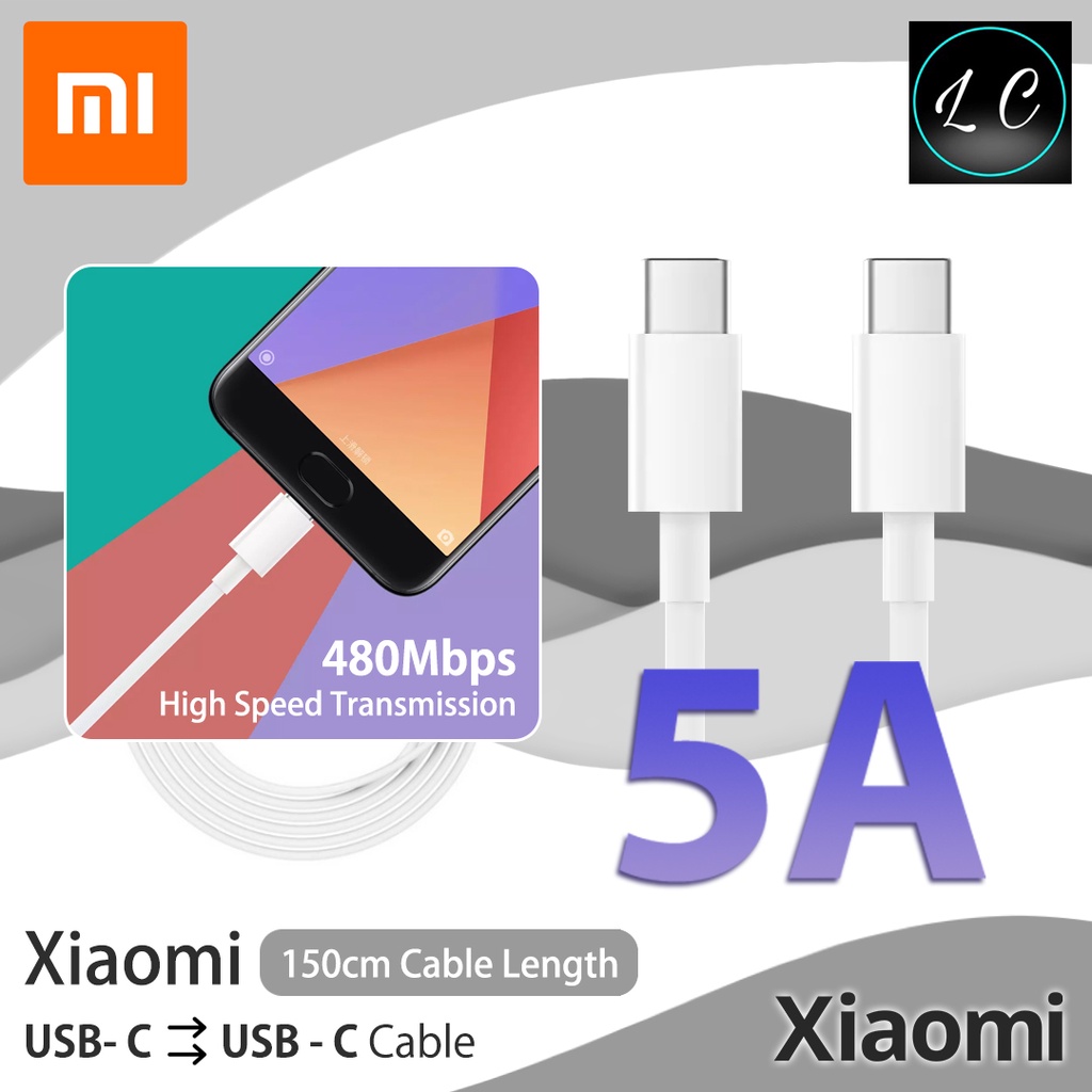 สาย Xiaomi USB-C to USB-C (Type-C to Type-C) 150ซม