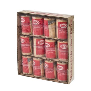 ไม้จิ้มฟันสองปลายกลมใหญ่ แพ็ค 12 ห่อ/Aero toothpicks, two large, round, pack of 12