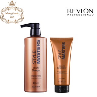 เรฟล่อน สไตล์ มาสเตอร์  โวลุ่ม แชมพู 400 ml.  &amp; โวลุ่ม คอนดิชั่นเนอร์ 250 ml.  Revlon Style Masters Volume