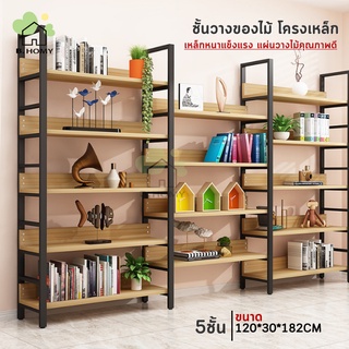 ชั้นวางของ  วางสินค้า  โชว์หน้าร้าน เหล็กหนา แผ่นวางไม้ แข็งแรง Multi Shelf office supermarket