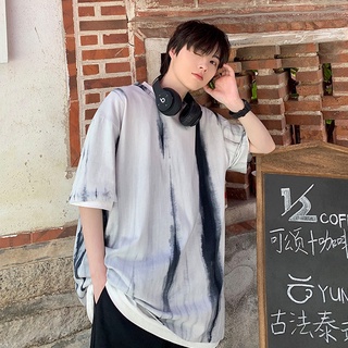 เสื้อยืดมัดย้อมแบบใหม่ล่าสุด Oversize หญิงใส่ได้ชายใส่ได้ ST85