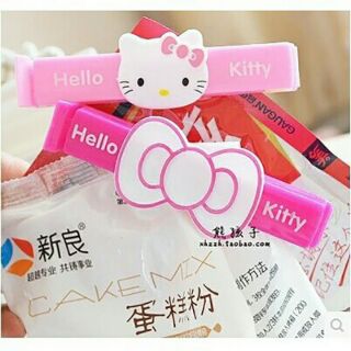 💗Happy smile💗คลิปล็อคปากถุง Hello kitty สีชมพู 2 ชิ้น