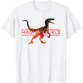 [S-5XL]เสื้อยืด ผ้าฝ้าย พิมพ์ลาย Jurassic World Fallen Kingdom: Magma Levels Rising แฟชั่นสําหรับผู้ชาย