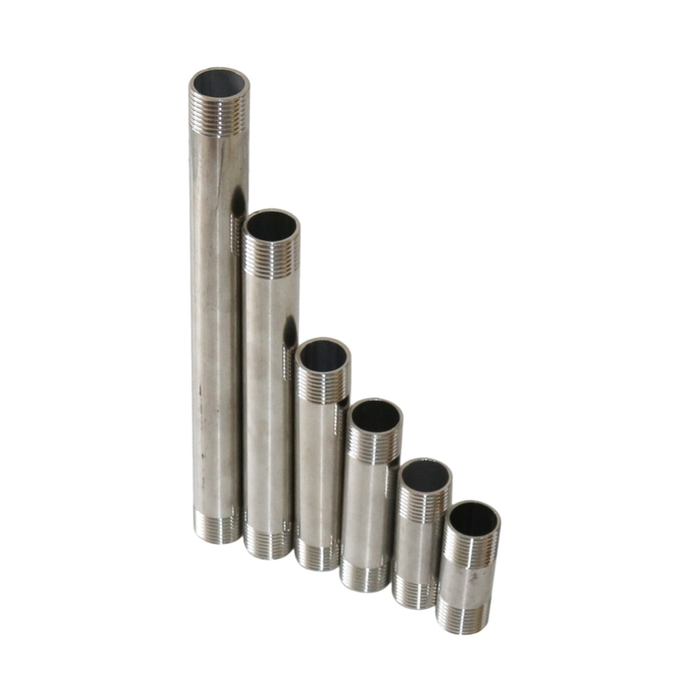 1ชิ้น บีเอสพี 1/2 "(20มิลลิเมตร) 3/4" (25มิลลิเมตร)1 "(32มิลลิเมตร)สแตนเลสชายกระทู้ท่อเชื่อมต่อ5-30เซนติเมตรร่วมตรงข้อต่อ