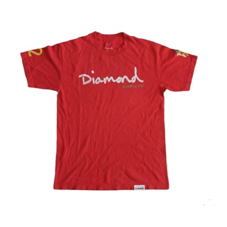 Diamond Supply อก 20 นิ้ว ยาว 28 นิ้ว สีแดง มือสอง ของแท้