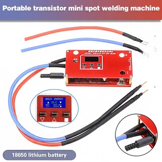 เครื่องเชื่อมจุดไฟแบตเตอรี่แบบพกพา 18650 DIY Micro แหล่งพลังงานเชื่อมต่างๆ พร้อมสายไฟ 2 เส้นและจอ LCD