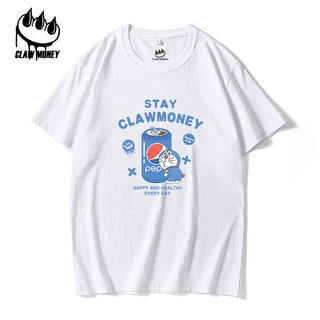 【ผ้าฝ้ายแท้】เสื้อผู้ชาย✼Claw Money ผ้าฝ้ายแขนสั้นเสื้อยืดผู้ชายฤดูร้อนแนวโน้มเสื้อ ins หลวมขนาดใหญ่คู่ความเห็นอกเห็นใจ