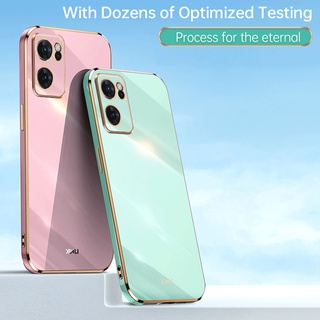 กรณี OPPO Reno7 5G ฝาครอบเคส Shockproof Soft TPU Electroplating Phone Casing OPPO Reno 7 5G Back Cover