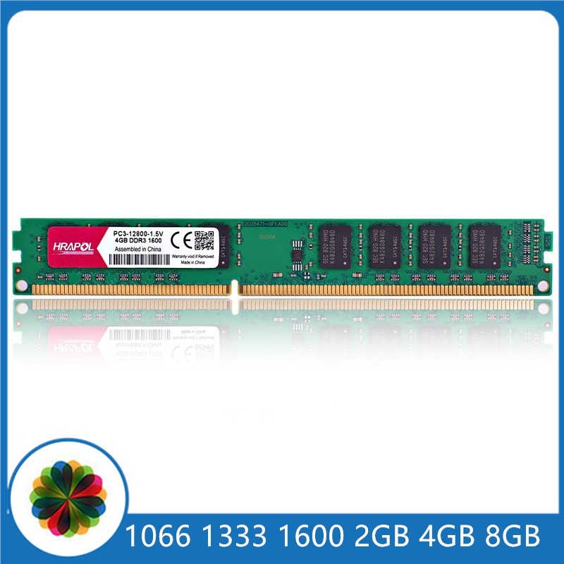 HRAPOL Desktop RAM PC DDR3 2GB 4GB 8GB 1066 1333 1600 1066mhz 1333mhz 1600mhz RAM Memory Memoria For