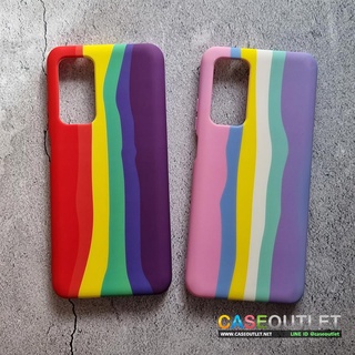 เคส Xiaomi Mi10t | Mi 10t pro เคส สีรุ้ง เคสรุ้ง pride สายรุ้ง พาสเทล บุกำมะหยี่ ชิลิโคนเจล