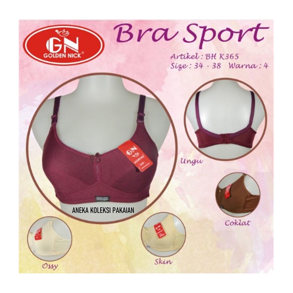 Golden Nick K365 สปอร์ตบรา Underwire ผู้หญิง / BH เก็บเงินปลายทาง คอลเลกชันเสื้อผ้าต่างๆ