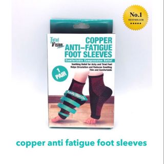 copper anti fatigue foot sleeves ถุงเท้าลดป่วยเมื่อยบริเวณเท้า