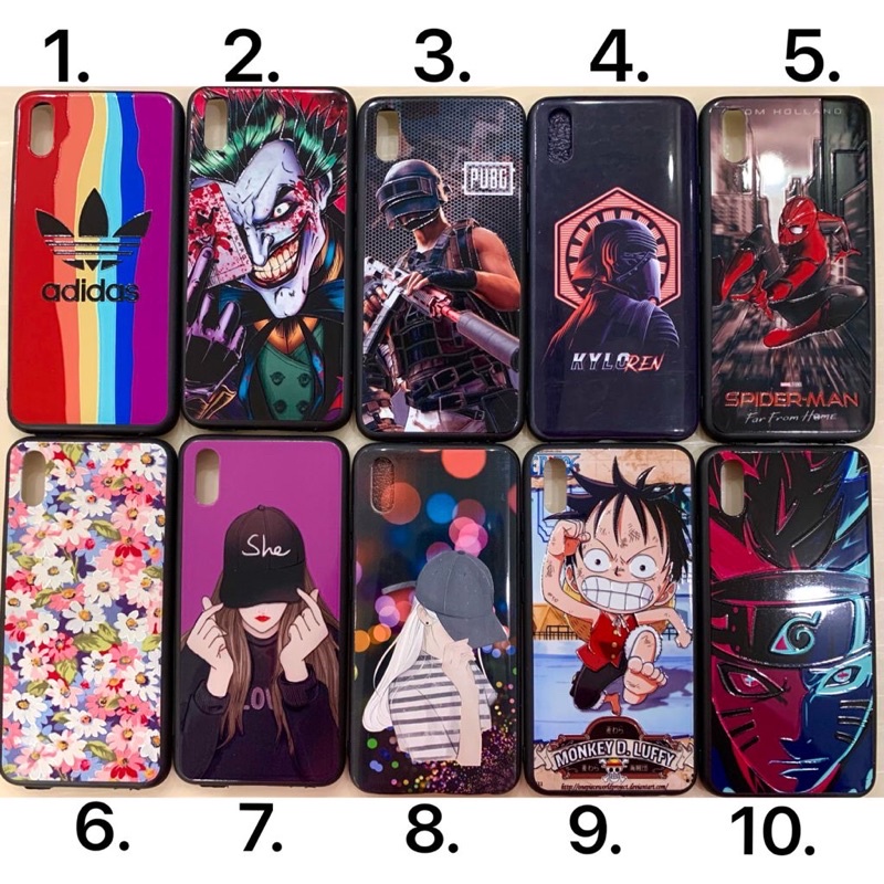 Vivo Y91C/Y1S/Y93 Casing Joker/Naruto/PUBG/One Piece/Spiderman/Stitch/Doreamon/Unicorn
