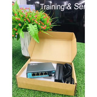 POE Switch A 4 Port + 1(Fiber SC) #GSP band  #เครื่องมือFiber optic,