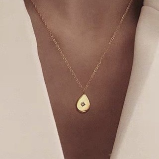 seadada สร้อยคอ สร้อยคอเกาหลี 14k Pendant necklace