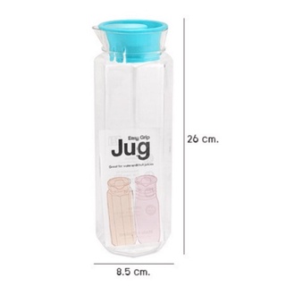 Bighot JCJ กระบอกน้ำเหลี่ยม 1200 มล. 8116 สีใส