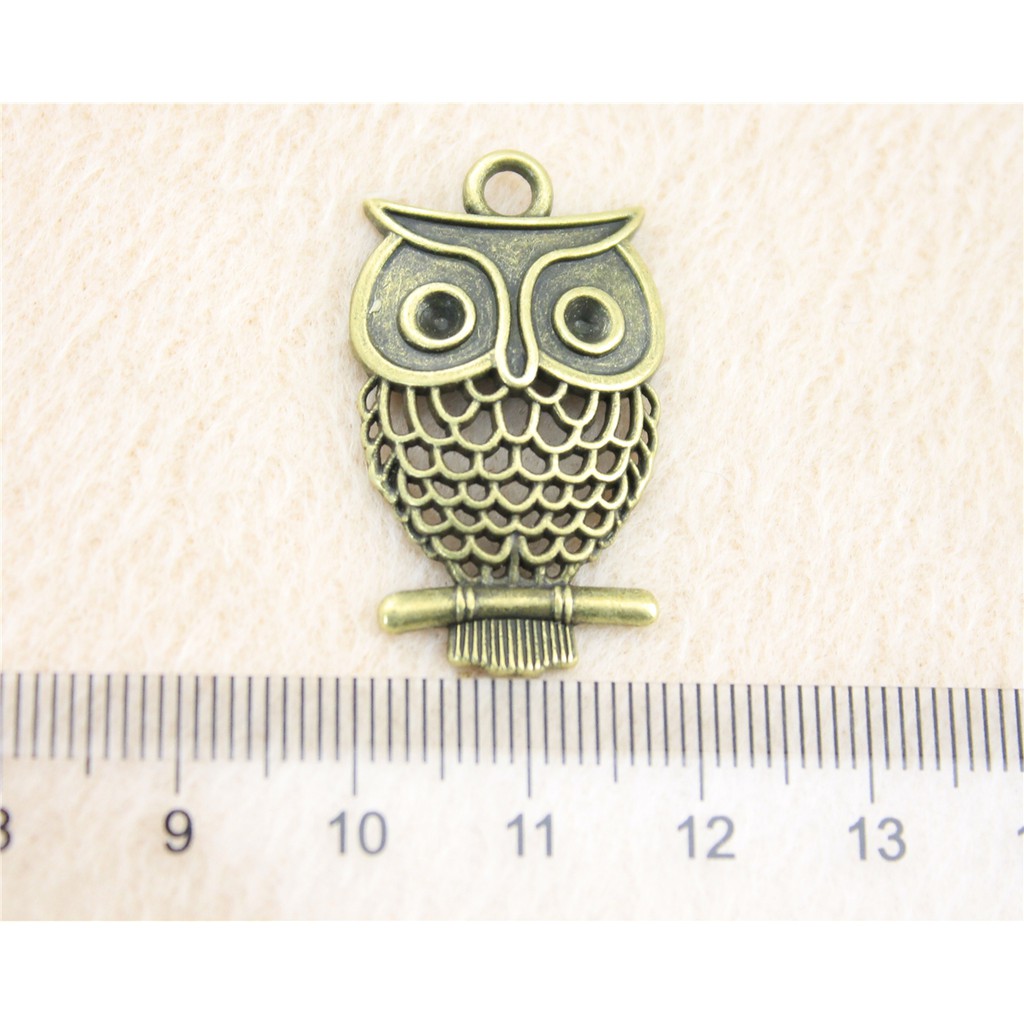 จี้รูปนกฮูก แฮนด์เมด DIY สําหรับทําเครื่องประดับ 10 ชิ้น A11633 #2
