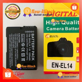 Alitech แบตเตอรี่กล้อง รหัสแบต EN-EL14 / EN-EL14a - Full Decoded แบตกล้อง นิคอน Nikon D5500, Nikon D5300, Nikon D5200