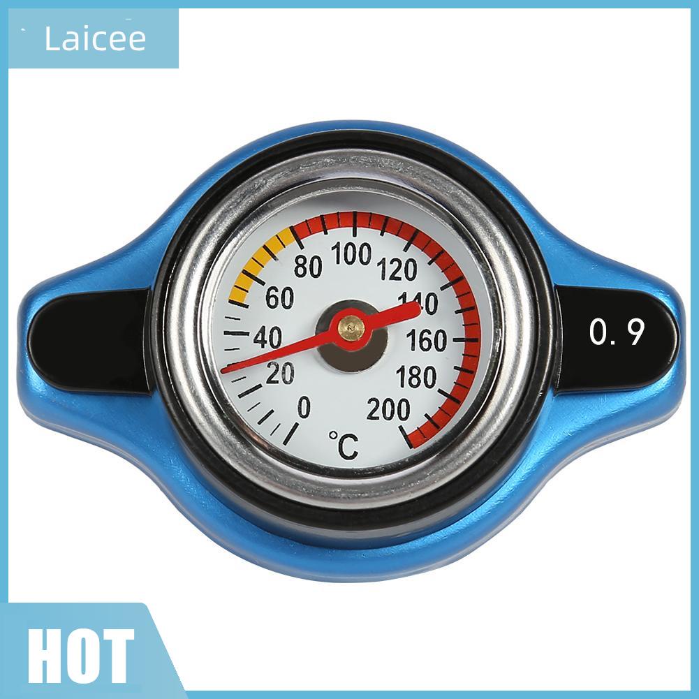 Sporacingrts Small Head Temperature Gauge with Utility Safe 1.3 Bar Thermost Radiator Cap Tank Cover 