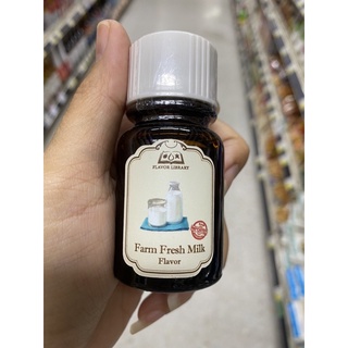 วัตถุแต่งกลิ่นรสเลียนธรรมชาติ กลิ่น นมสด ตรา เฟลเวอร์ ไลบรารี 30 ml. Farm Fresh Milk Flavor ( Flavor Library Brand )