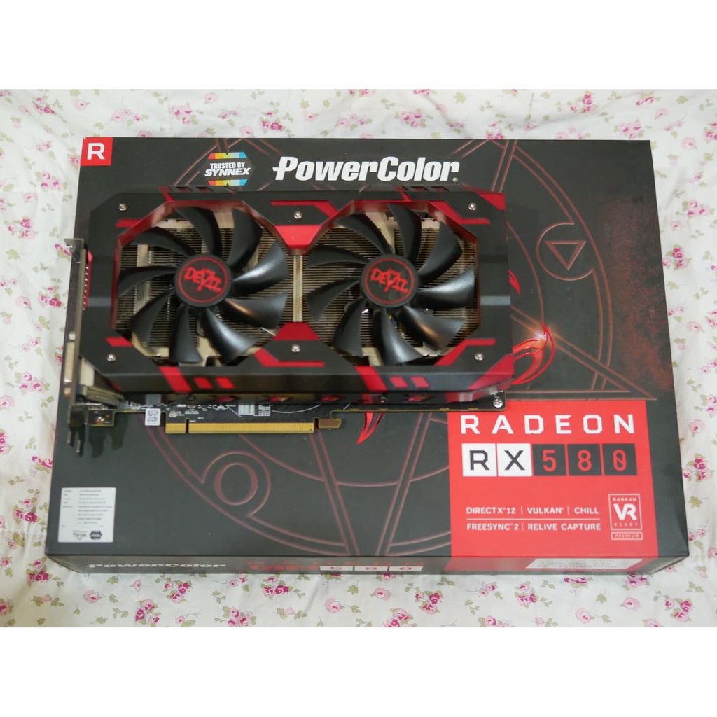 การ์ดจอ PowerColor RX 580 8GB Red Dragon 2 Fans