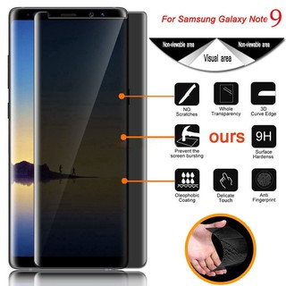 กระจกนิรภัยกันรอยสำหรับ Samsung Galaxy Note 9 3 D 9 H