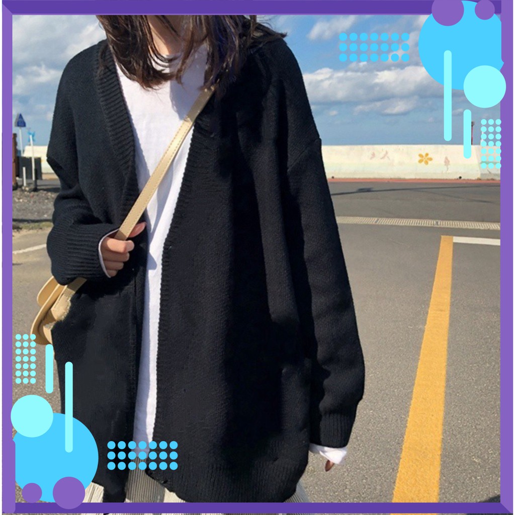 แจ็คเก็ต CADIGAN WOOL สีดําพร้อมความรู้สึก - CARDIGAN ผู้หญิงเกาหลีขั้นพื้นฐานในสีดํา UNISEX สําหรับ