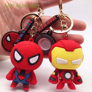 MXFASHIONE Cartoon Keychains Anime Bag Pendant Anime Key Ring Thor Iron Man For Kids Key Accessories Captain America Hulk Marvel Avengers