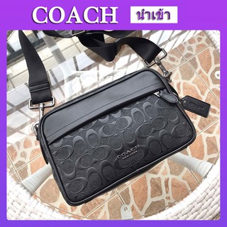 Coach แท้ F50715 นาย กระเป๋าสะพายข้าง / แพ็คด้านข้าง / อำพราง 39946，50713