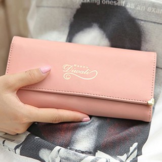 พร้อมส่ง !! ใส่โค๊ดลดอีก 100 !!! กระเป๋าสตางค์ กระเป๋าแฟชั่นสีชมพู KW-080