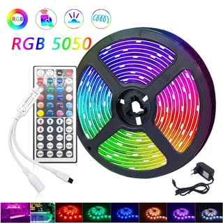 แถบไฟ LED 5050 RGB DC 12V 2835 RGB 5 ม. 10 ม. ยืดหยุ่น สําหรับควบคุมไดโอด