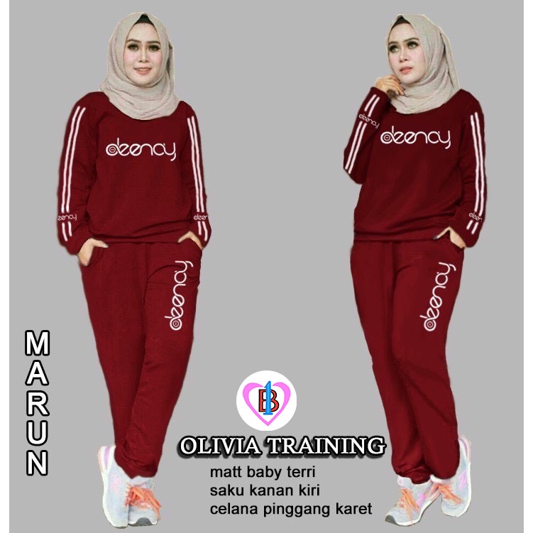 OLIVIA TRAINING ชุดกีฬาผู้หญิงล่าสุด B1-Love 61204-65260-69112-73154 (L-XL-XXL-3XL)