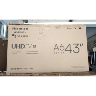 Hisense Andriod TV 43นิ้ว (43A6500G) Grade B สินค้าตัวโชว์ รับประกันสินค้า 3 เดือน