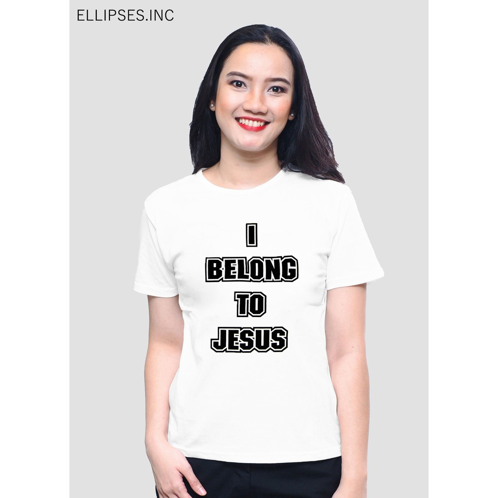 เสื้อยืด / Tumblr Tee / เสื้อยืดแขนสั้นผู้หญิง I Belong To Jesus White
