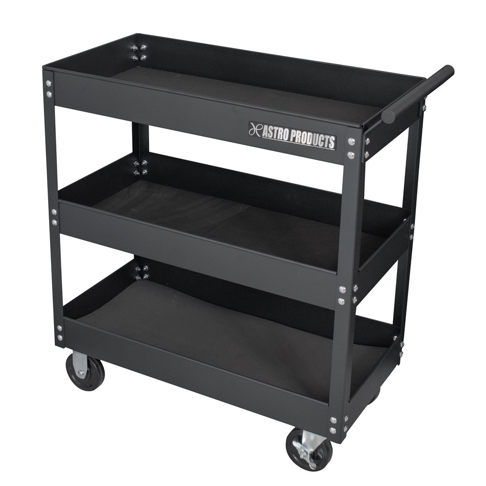 รถเข็นเครื่องมือช่าง 3 ชั้น สีดำ ( Tool Wagon 3 Trays Black TW848 )