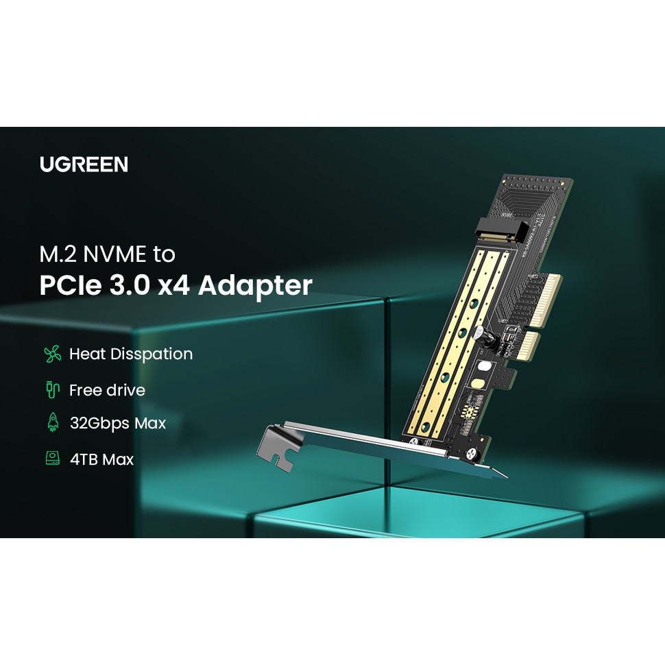 ลดราคา UGREEN(70503) M.2 NVME to PCI Express 3.0 x4 x8 x16 Adapter Card, Support M Key Solid State #ค้นหาเพิ่มเติม Disk Hard Disk Drive Case Lan Network Ethernet Adapter Micro USB Cable Adapter