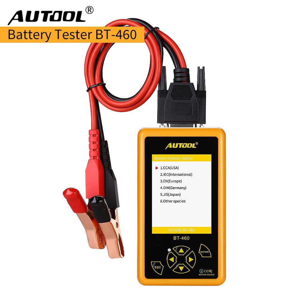 AUTOOL BATTERY TESTER and ANALYZER เครื่องวิเคราะห์และทดสอบแบตเตอรี่ BT460 ใช้งานง่าย หน้าจอ TFT ขนา