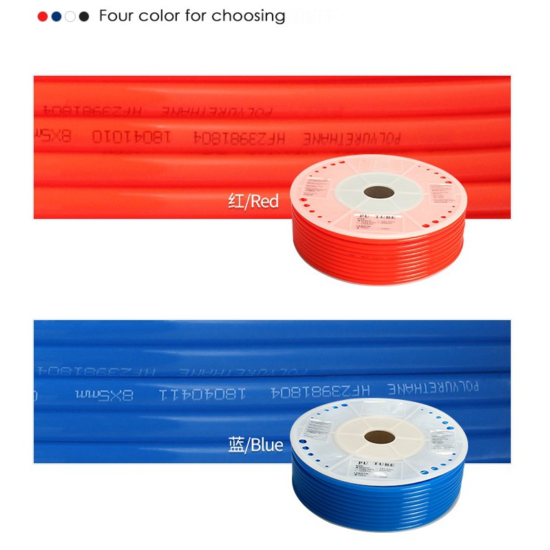 สายลม PU สีดำ, แบ่งขายเป็นเมตร  (ถูกสุดในตลาด) ขนาด 4,6,8,10 มม. - รูปที่ 2