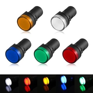 Pilot lamp LED 22mm 220VAC แลมป์ 12VDC 24VDC 380V ไพล็อทแลมป์ ขนาด 22มิล