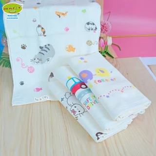 ผ้าเช็ดตัวเด็ก2หน้า ผ้าสาลู ผ้าขนหนู ไซส์ 60 x 120 ซม.