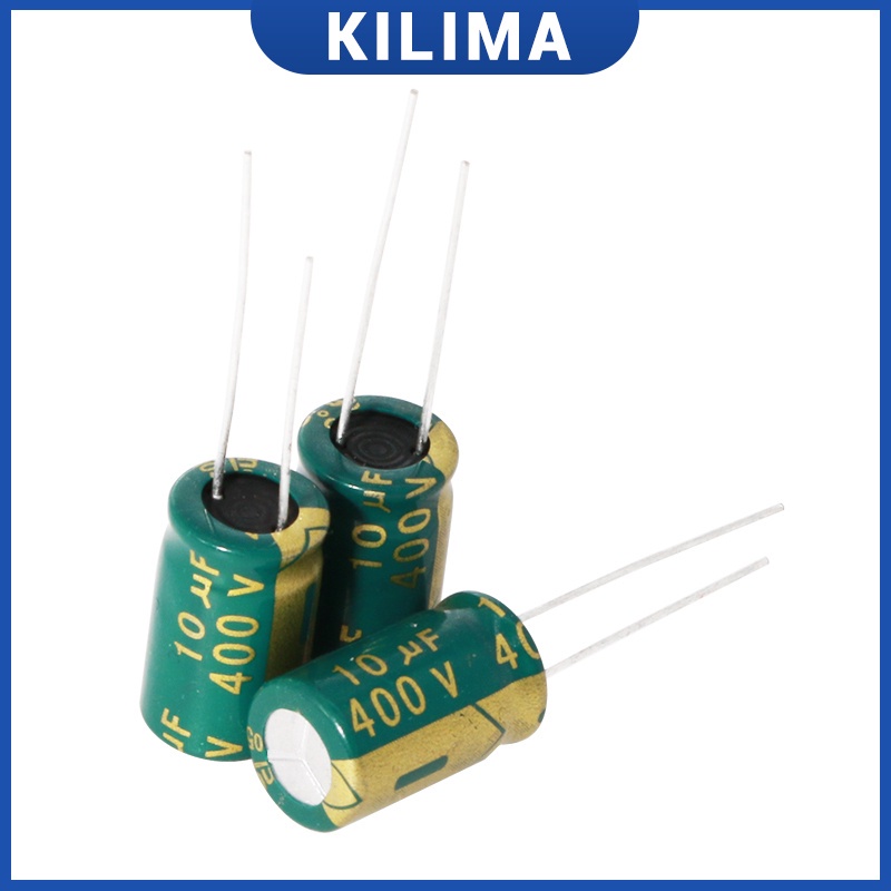 ตัวเก็บประจุอลูมิเนียม ความถี่สูง 400V 10UF 15UF 10x17 มม. 10 ชิ้น