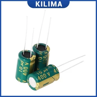 ตัวเก็บประจุอลูมิเนียม ความถี่สูง 400V 10UF 15UF 10x17 มม. 10 ชิ้น