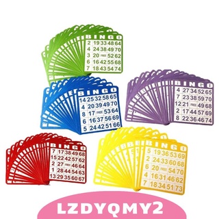 [Lzdyqmy2] การ์ดเกมบิงโก กระดาษ 5 สี 100 ชิ้น