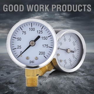 Good work products 0-200Psi เครื่องวัดความดันอากาศ 1/4 "Npt เมาท์ด้ายสําหรับเชื้อเพลิง