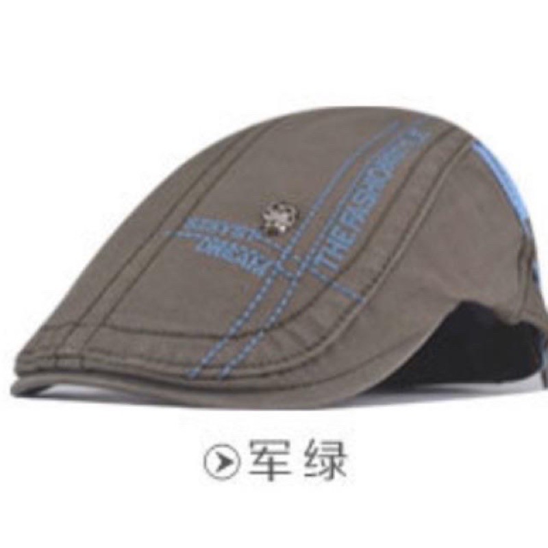 หมวกเบเร่ต์สีทึบเวอร์ชั่นเกาหลีของหมวกข้างหน้าลิ้นผู้ชายและผู้หญิงในฤดูใบไม้ผลิและฤดูใบไม้ร่วงฝ้าย - รูปที่ 4