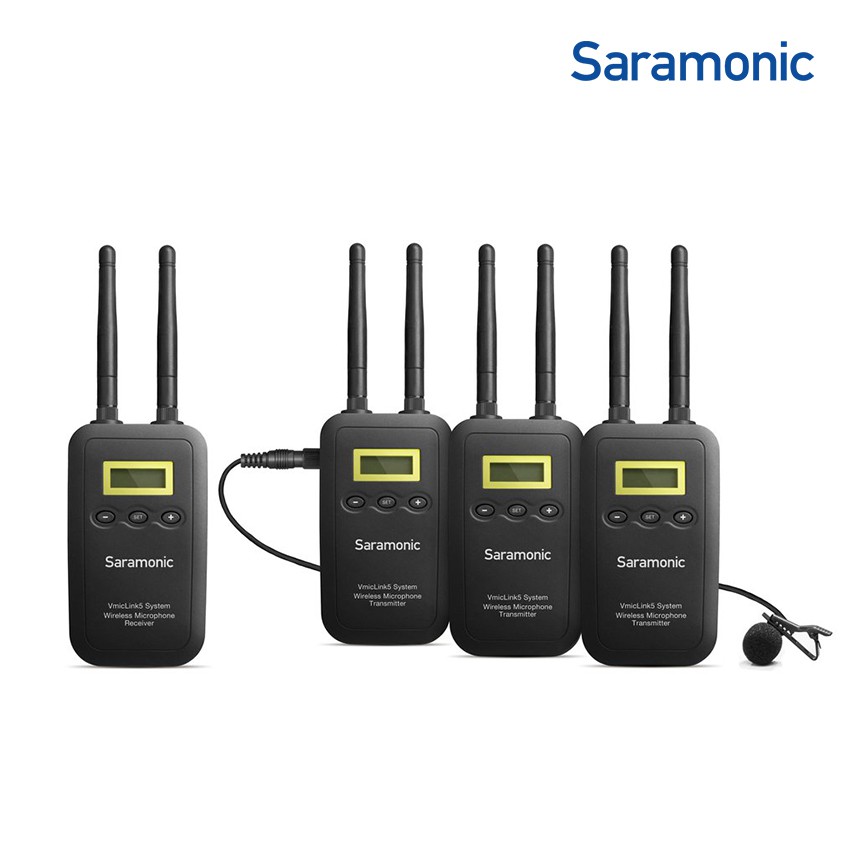 Saramonic VmicLink5 5.8GHz SHF Wireless Lavalier Microphone System - for DSLR Cameras, Camcorders, Recorders &amp; Mixers