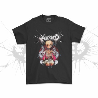 ถูกสุดๆเสื้อยืด พิมพ์ลาย ABORTED BAND DEATH แบบโลหะ V4รหัสเต็ม