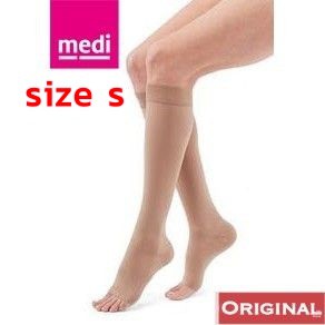 Medi ถุงน่องเส้นเลือดขอด Duomed ใต้เข่า - เปิดปลายเท้า - สีเนื้อ [Class 2] size S รักษา เส้นเลือดขอด
